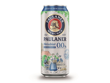 Пиво Пауланер безалкогольное не фильтрованное(Paulaner Hefe-Weisbier), в банке, объем 0,5 л.