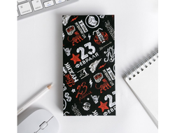 Подарочный набор на 23 февраля: блок бумаг для записей, стикеры, ручка