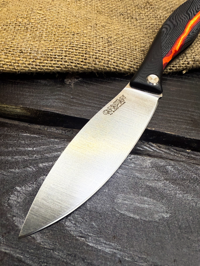 Фрикционный складной нож Канадец Большой сталь AUS10Co, рукоять G10/микарта молния