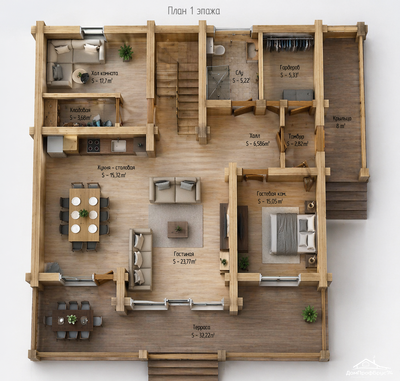 «Лесная Симфония»  156 м²