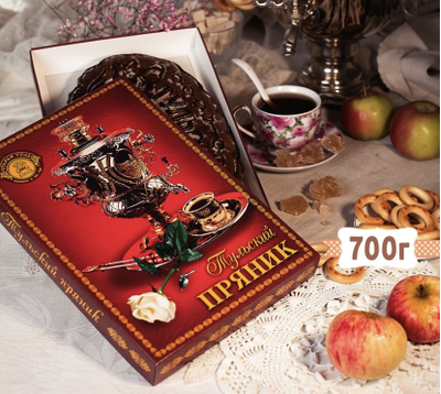 Тульский пряник "Подарочный" в коробке с повидлом  700 гр.