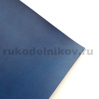 искусственная кожа Vivella (Италия), цвет-синий 4716, размер-50х35 см