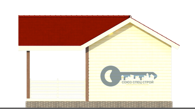 Б-12 ГАБАРИТНЫЕ РАЗМЕРЫ: (7Х7М) 1 ЭТАЖ, ОБЩАЯ ПЛОЩАДЬ: 40М²