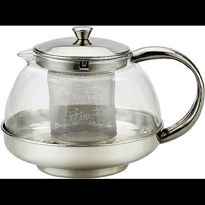 Чайник 600 мл, стекло/нерж. сталь