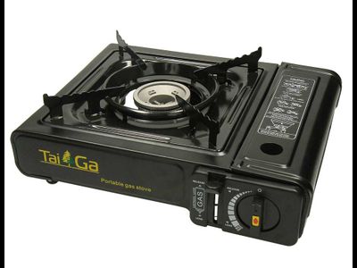 Портативная газовая плитка в кейсе Taiga BDZ-153 (газ 220г. и бытовые баллоны 5-50л)