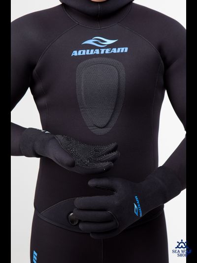 Перчатки неопреновые 3мм AquaTeam Hunter у/у рез.точки р.L