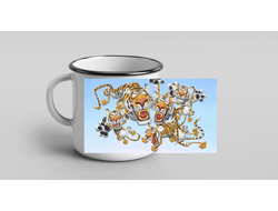 Кружка эмалированная год Тигра №3