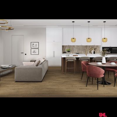 Кварцвиниловая плитка Damy Floor Family LVT Дуб Мокко / Mocha Oak 0030-6 — LVT 43 класс толщина 2.5 мм с фаской клеевая 4.13 м2