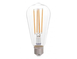 Лампа светодиодная General LOFT ST64S E27 10W 2700K 2K 64x140 филамент (нитевидная) прозр. 655304