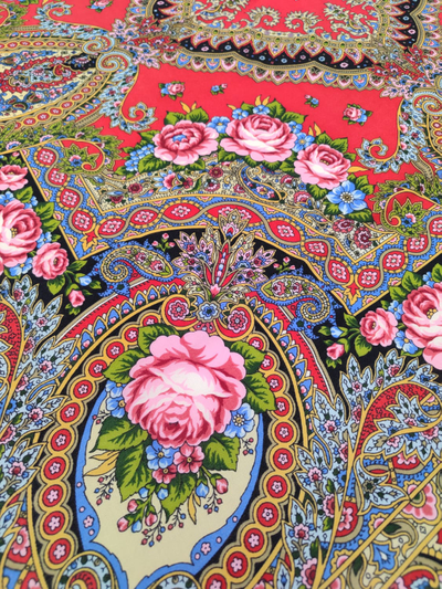 Павловопосадский платок Русское раздолье 1619-5