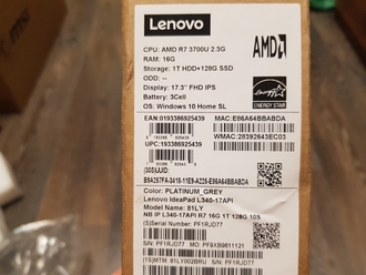 LENOVO IDEAPAD L340-17API 81LY002BRU ( 17.3 FHD IPS AMD Ryzen 7 3700U  Vega 10 16Gb 1Tb + 128SSD ) (копия)