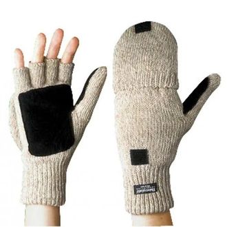 Перчатки-варежки, п/ш, спилковые накладки, флис, с утеплителем ТИНСУЛЕЙТ™