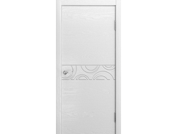 Дверь в шпоне Комбо 02, белоснежная эмаль