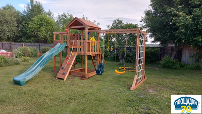 Детская площадка Савушка Мастер 4 + качели-гнездо