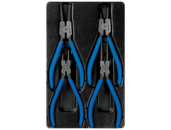 Набор съемников стопорных колец, ложемент, 4 предмета KING TONY 9-42114GP