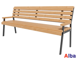 Скамейка уличная Модерн с подлокотниками