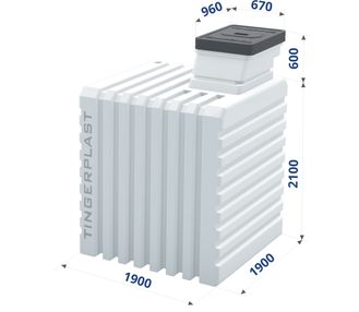 Бесшовный пластиковый погреб Тингард 1900