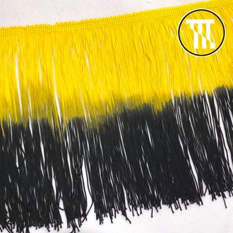 Бахрома градиент, цв. Желтый + Черный, дл. 20 см