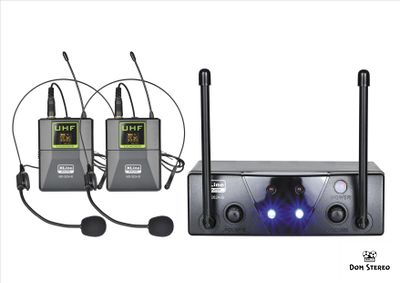 XLine MD-262A-B Радиомикрофон двухканальный, c двумя головными гарнитурами