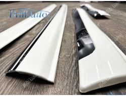 Молдинги Toyota Land Cruiser Prado 150 белые с хромом