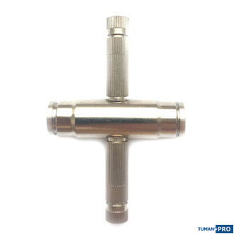 Фитинг Slip-Lock для двух форсунок проходной Ø3/8" (9,52 мм)