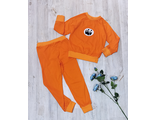 Арт. ПЖ/100-ПАНДА  Пижама для мальчиков и девочек. Цвет: оранжевый. Размер с 74-152