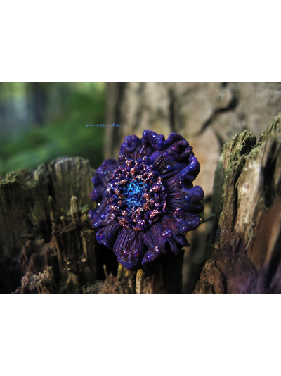 Пыльца Фей. Волшебное украшение - цветок из полимерной глины