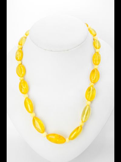 Бусы "Слива" из прозрачного янтаря 02826