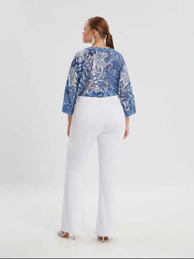 Джинсы клеш белые