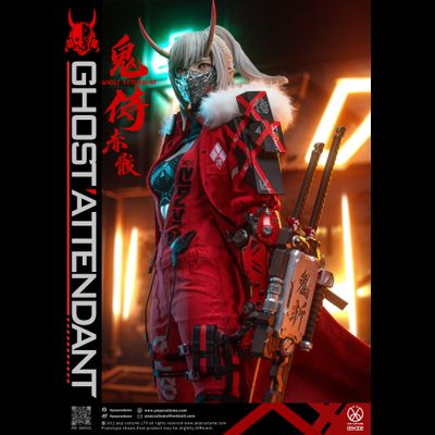 ПРЕДЗАКАЗ - Девушка-киборг (в красном) - Коллекционная фигурка 1/6 Ghost Attendant Red Remains (GS-002) - POPCOSTUME  ?ЦЕНА: 31900 РУБ.?