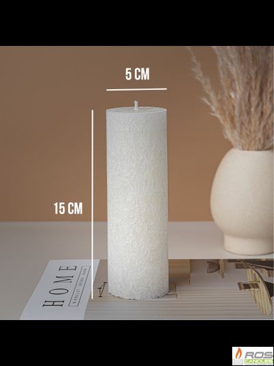 Свеча столбик белая не ароматизированная, 5*15см