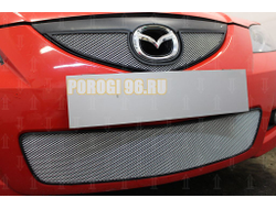 Защита радиатора Mazda 3 2006-2009 (седан) chrome верх
