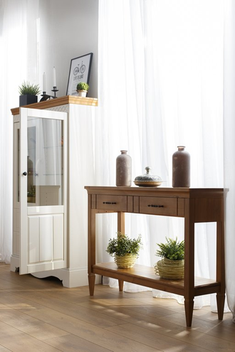 Консоль Дания на 2 ящика из массива сосны 106 х 32,5 х 78 см