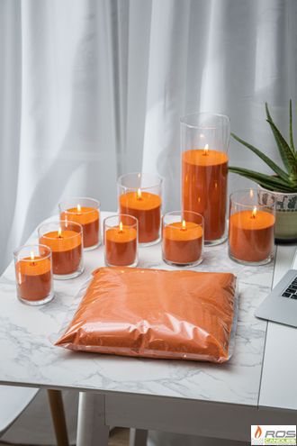 Насыпные свечи цветные оранжевые, мешок 3 кг