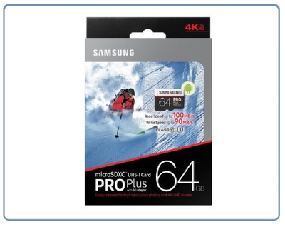 Карта памяти 64ГБ Samsung "PRO Plus MB-MD64GA/RU" microSD XC UHS-I Class10 + адаптер