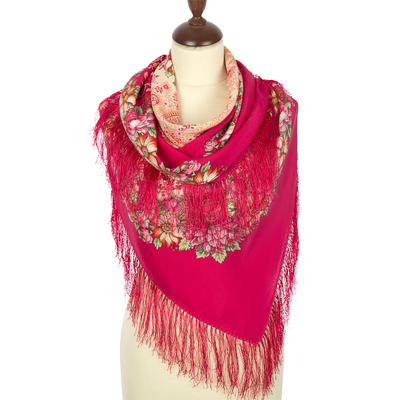 Павловопосадский платок Золотая карусель 1630-5