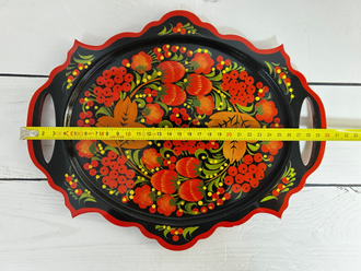 Поднос 240*300 мм с росписью Хохлома