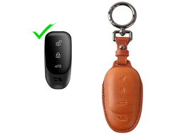 Коричневый чехол для ключа LiXiang One (натуральная кожа)