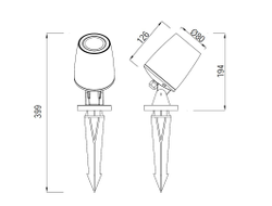 Светильник ландшафтный 6000 Spike