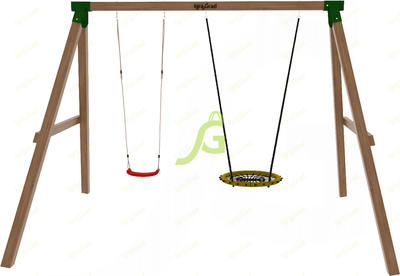 Качельный модуль "Гнездо-паутинка + одиночные"