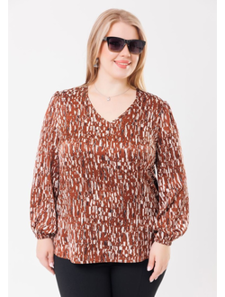 Блуза 132561 коричневый 50-64р Sale
