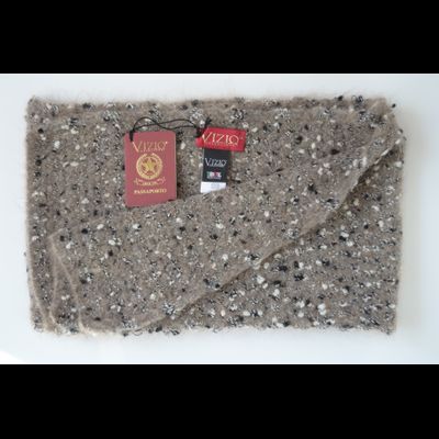 Вязаный шарф из шерсти мериноса Vizio Италия 8074 ореховый фото