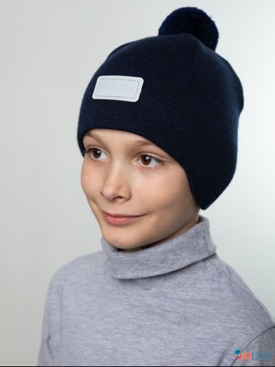Шапка 24201-02 х/б подклад, темно-синий 54-56