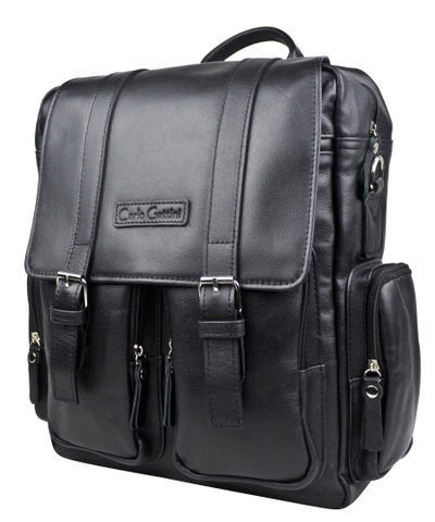 Кожаный рюкзак-сумка Fiorentino black (арт. 3003-01)