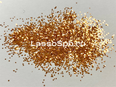 Флейк глиттер сольвентостойкий цвет Медь 0,4 мм вес 100 г