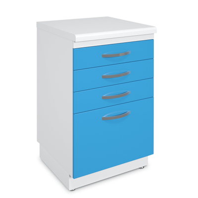 Тумба металлическая с ящиками на подиуме ТМЯ-4.0