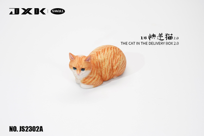 Котик в коробке (рыжий) - Коллекционная ФИГУРКА 1/6 scale The Cat In The Delivery Box 2.0 (JS2302A) - JXK