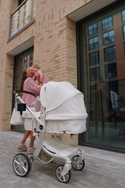 Детская коляска 2 в 1 Farfello Aimile Original Молочный Экокожа