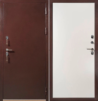 Металлическая входная дверь «Термо Белая» с терморазрывом (двухконтурная)