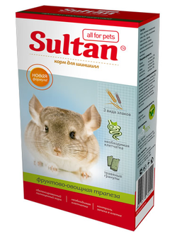 Sultan для шиншилл "Трапеза фруктово-овощная" 0,4 кг